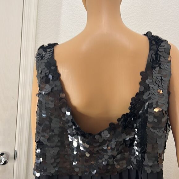 Dress Barn Woman Collection Size 22W Black Scoop Neck Short Sleeve Shimmer Dress - Picture 6 of 10